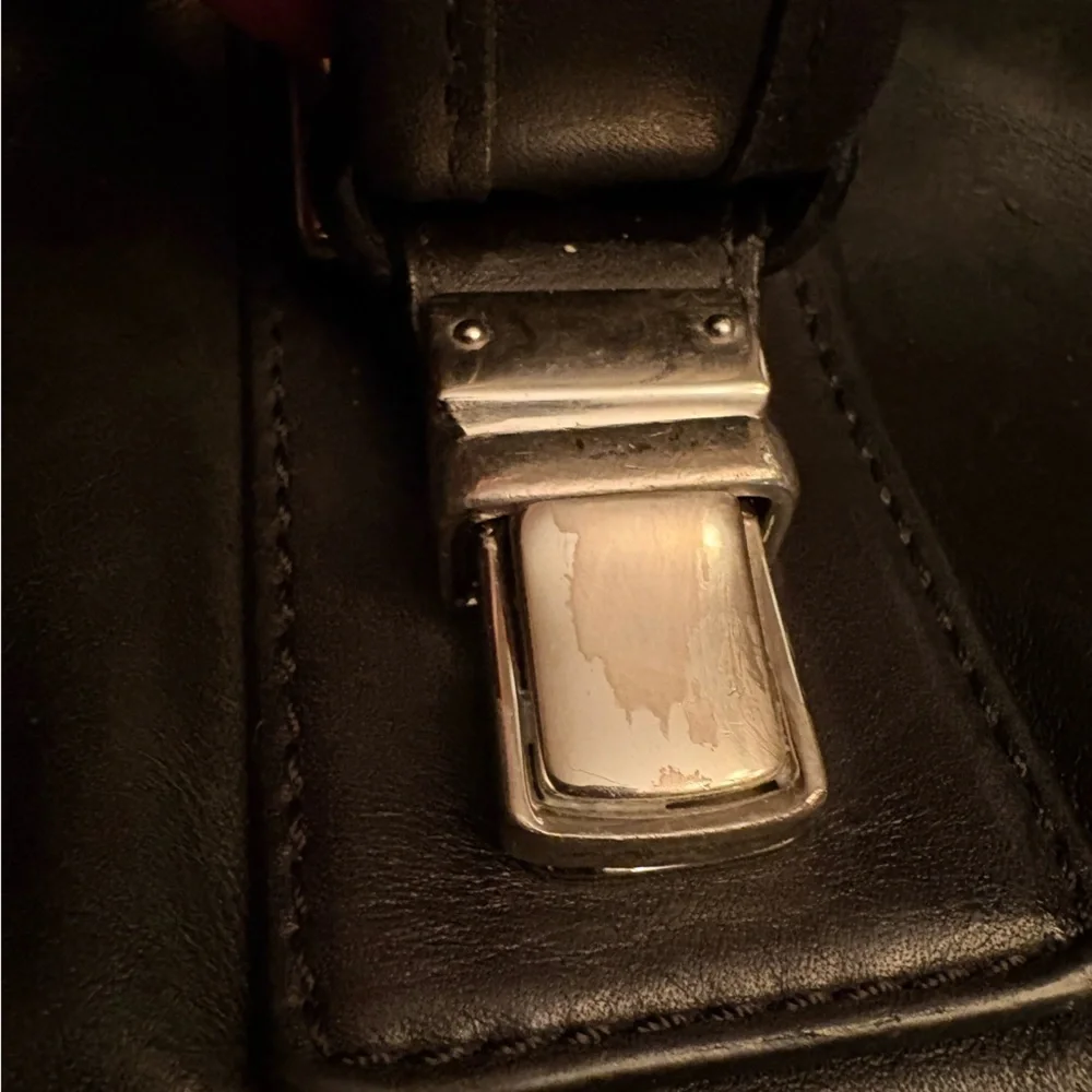 Coach Y2K Black Leather Crossbody Messenger Bag H0769-05238